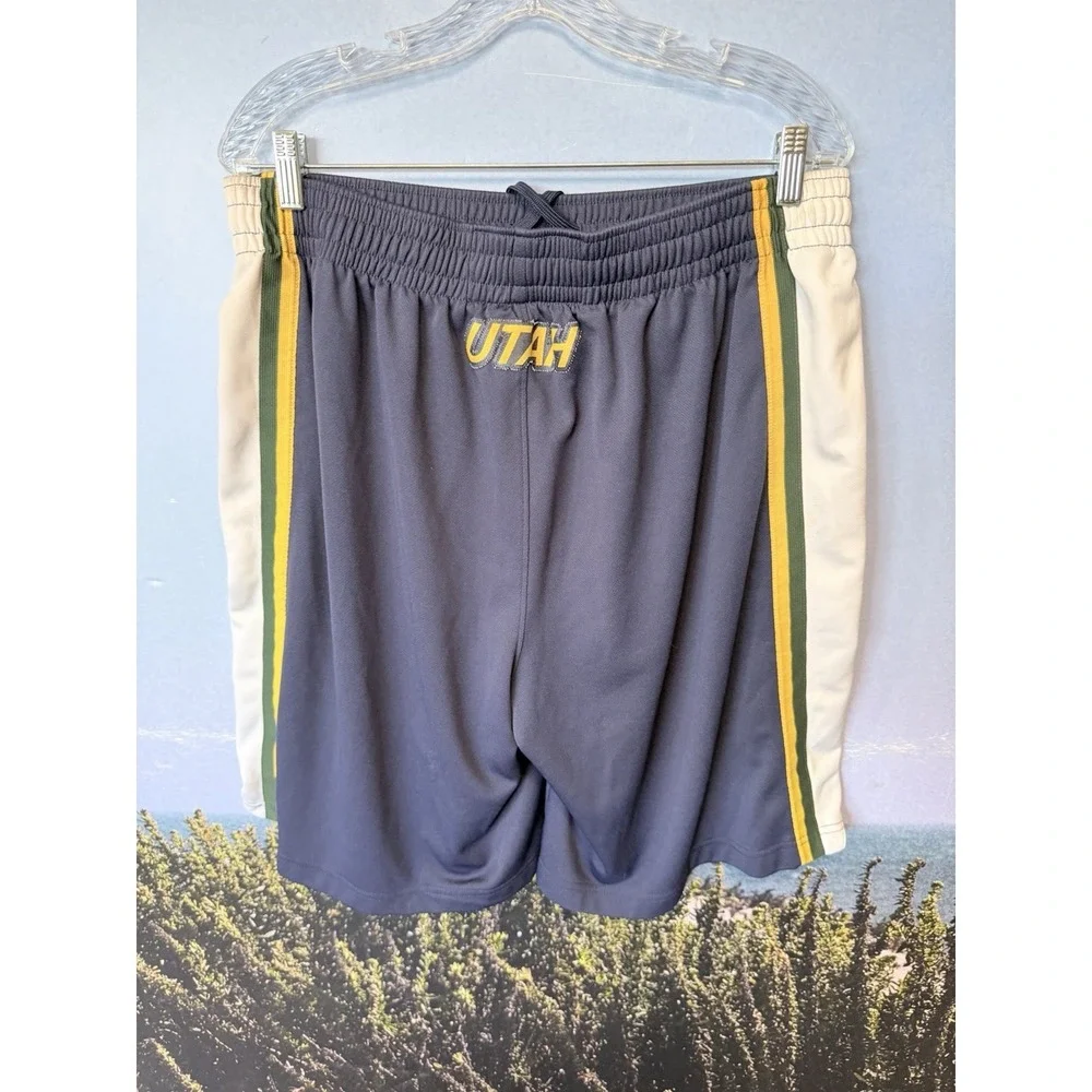 Utah‎ Jazz Shorts  XL Navy Adidas Authentics  NBA Basketball Long Adam Sandler